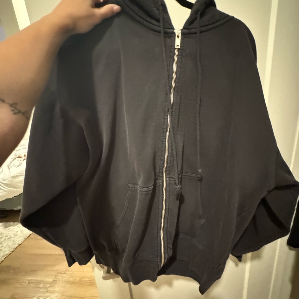 Black Zip-Up Hoodie